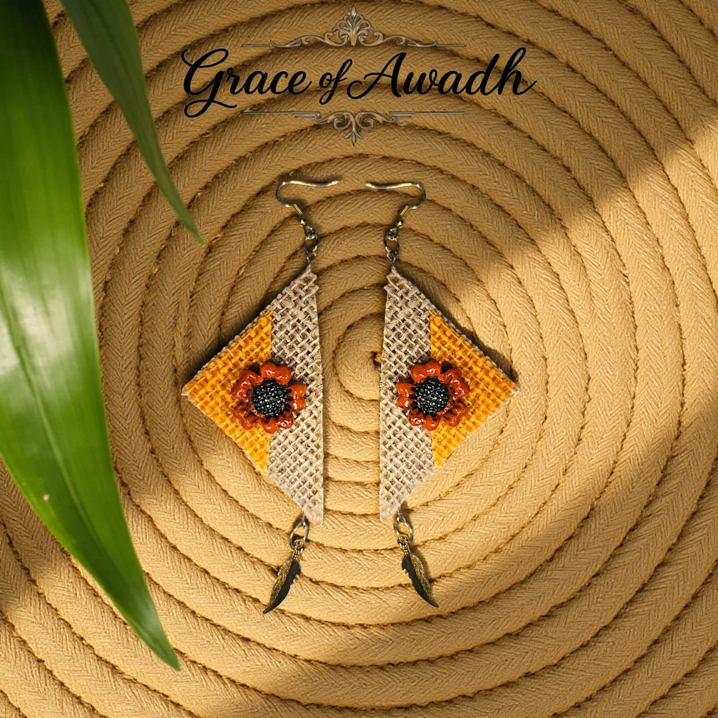 Suraj-e-Nazakat | Orange & Yellow Handcrafted Necklace Set with Earrings – Festive Heritage