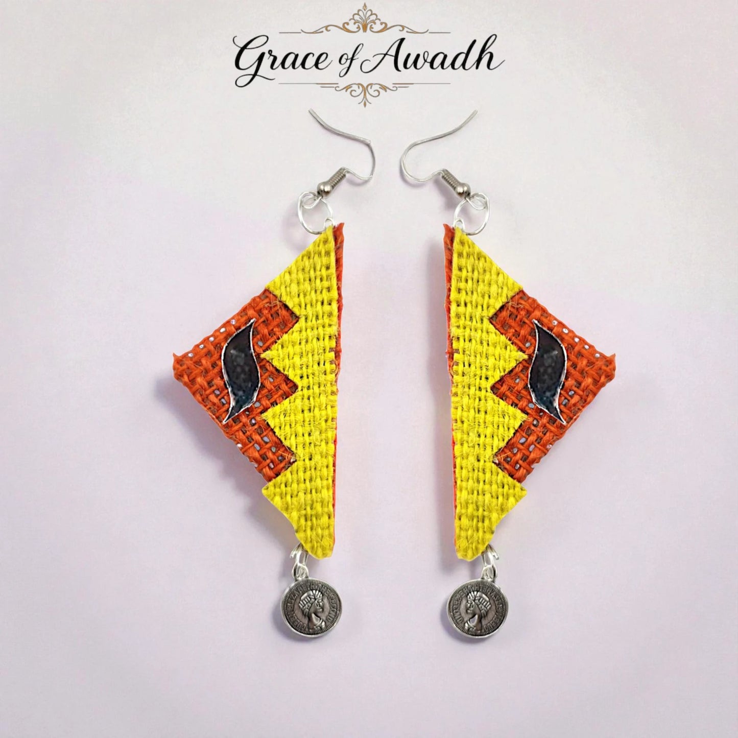 Surajmukhi-e-Jashn | Yellow & Orange Handcrafted Necklace Set with Earrings – Festive Coin Charm