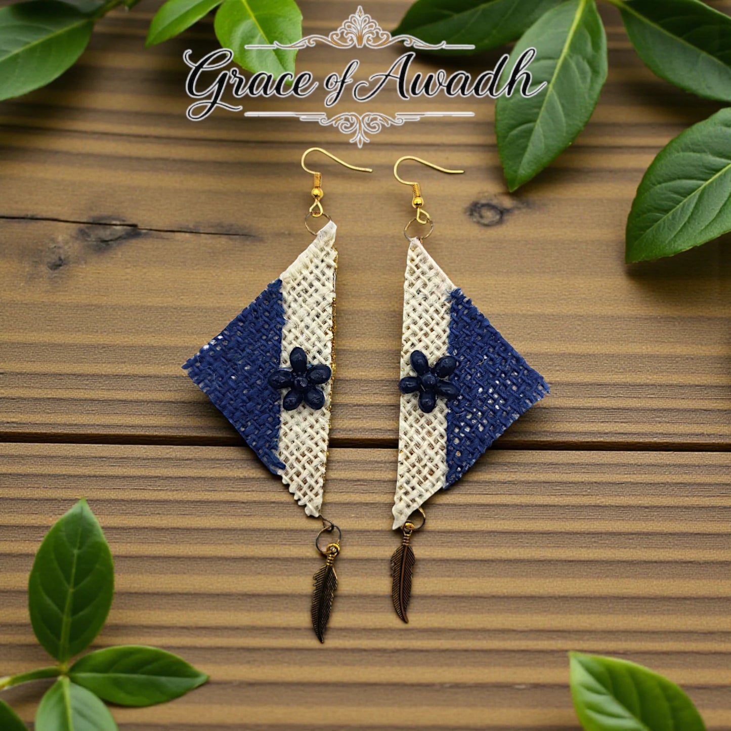 Neel-e-Noor | Blue & Ivory Handcrafted Necklace Set with Earrings – Boho Heritage Luxe  Description: