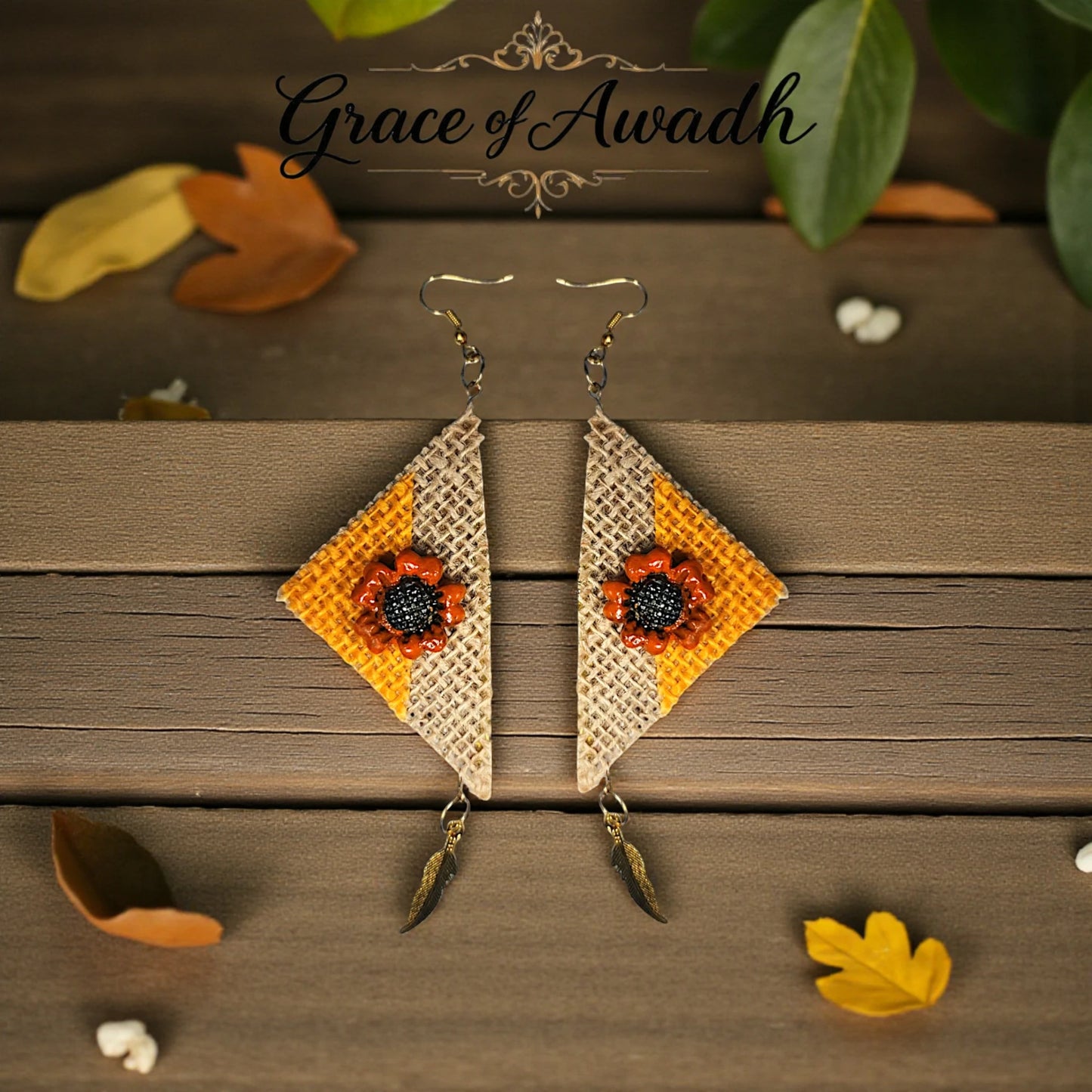 Suraj-e-Nazakat | Orange & Yellow Handcrafted Necklace Set with Earrings – Festive Heritage