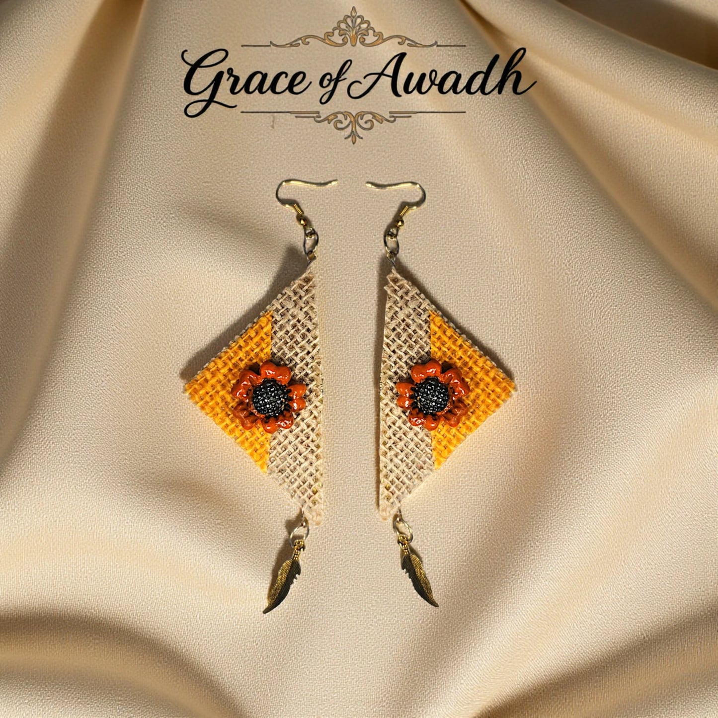 Suraj-e-Nazakat | Orange & Yellow Handcrafted Necklace Set with Earrings – Festive Heritage