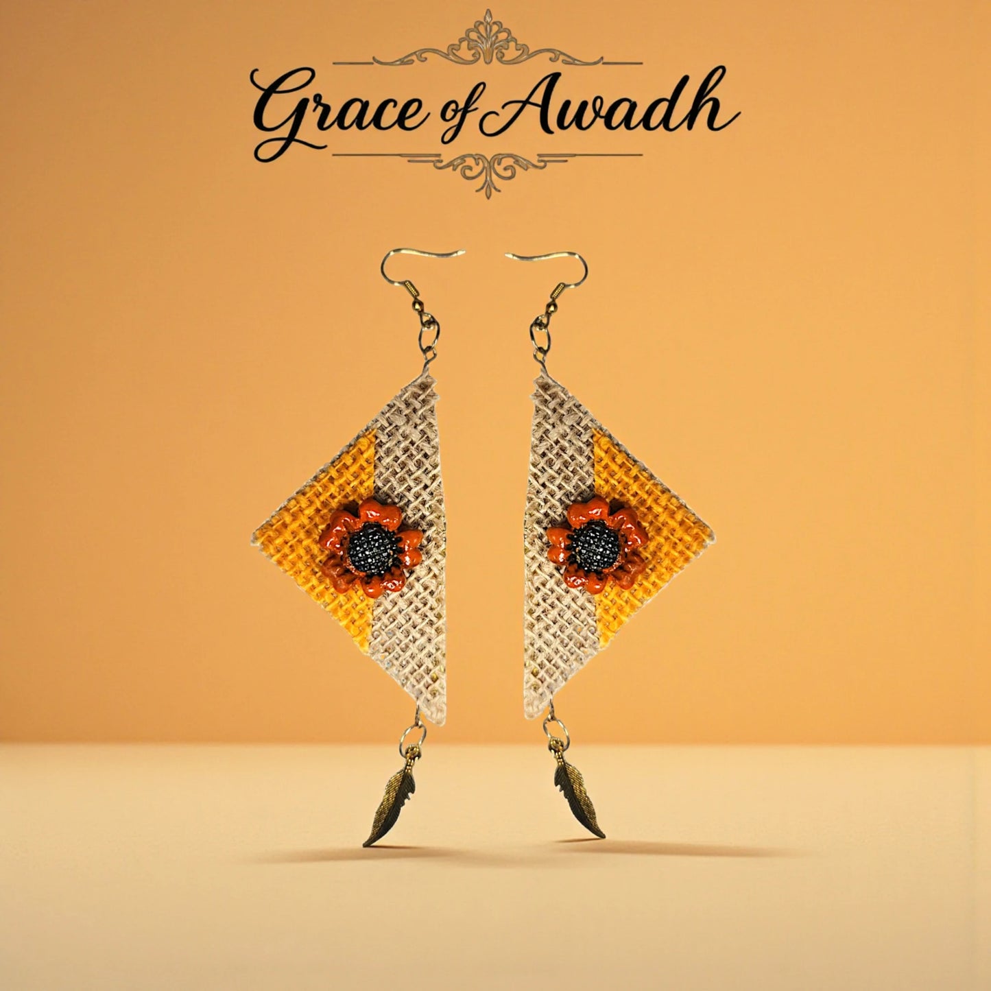 Suraj-e-Nazakat | Orange & Yellow Handcrafted Necklace Set with Earrings – Festive Heritage