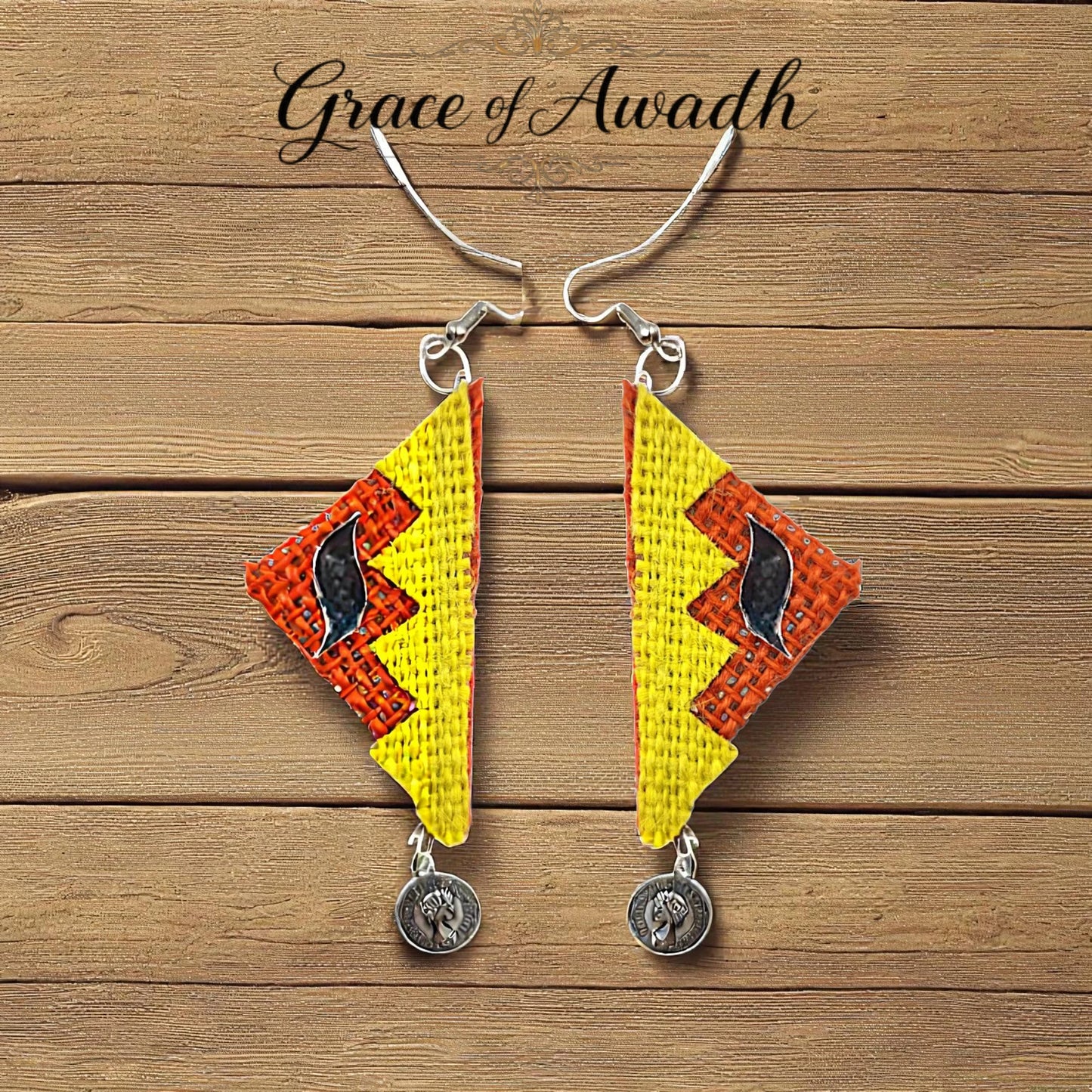 Surajmukhi-e-Jashn | Yellow & Orange Handcrafted Necklace Set with Earrings – Festive Coin Charm