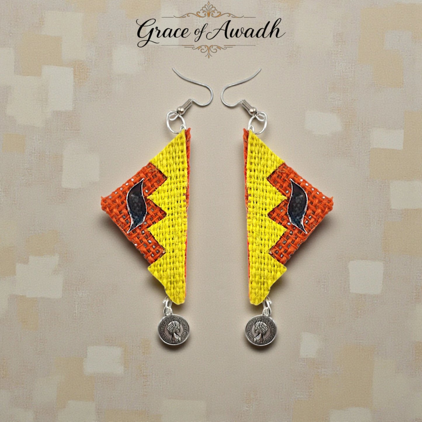 Surajmukhi-e-Jashn | Yellow & Orange Handcrafted Necklace Set with Earrings – Festive Coin Charm