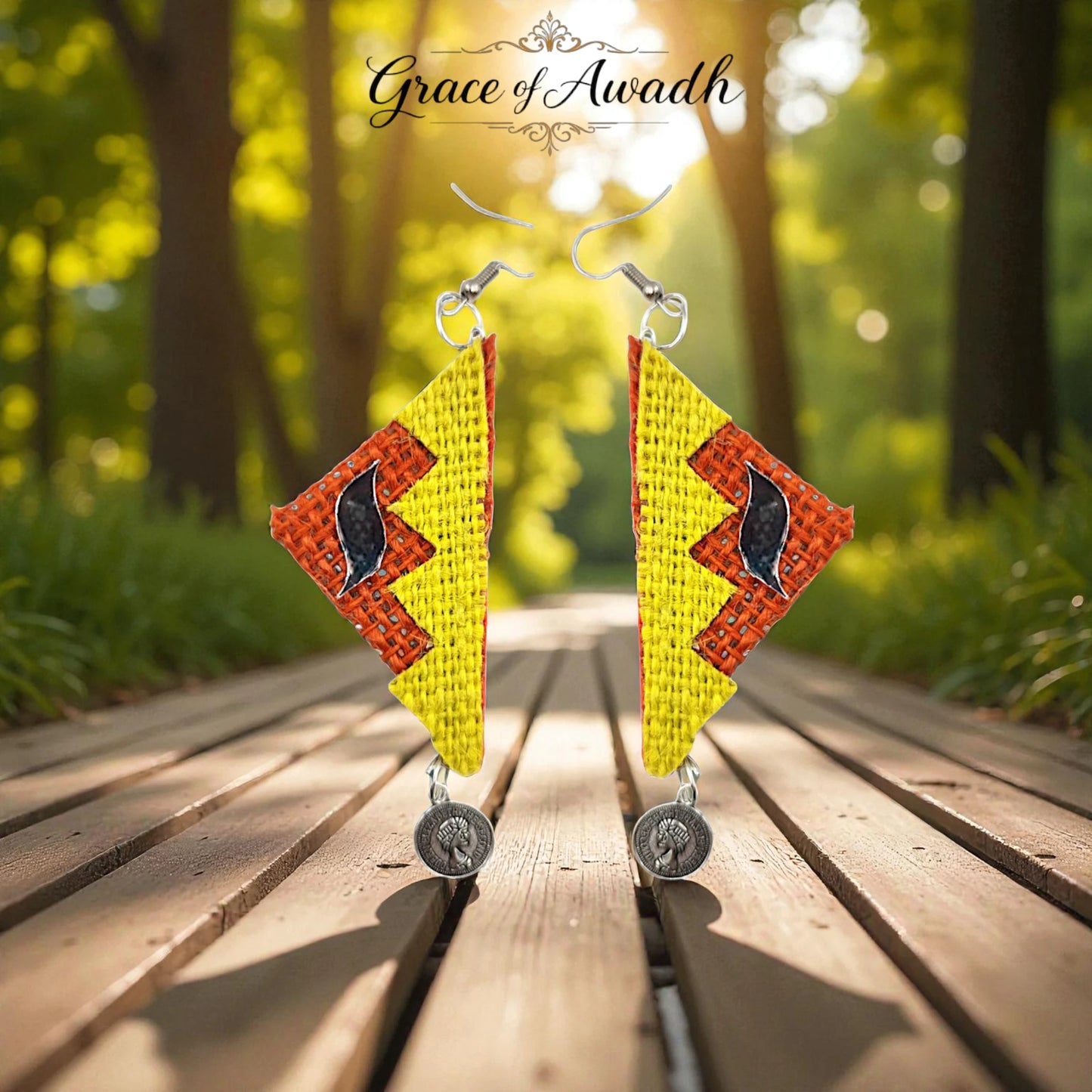 Surajmukhi-e-Jashn | Yellow & Orange Handcrafted Necklace Set with Earrings – Festive Coin Charm