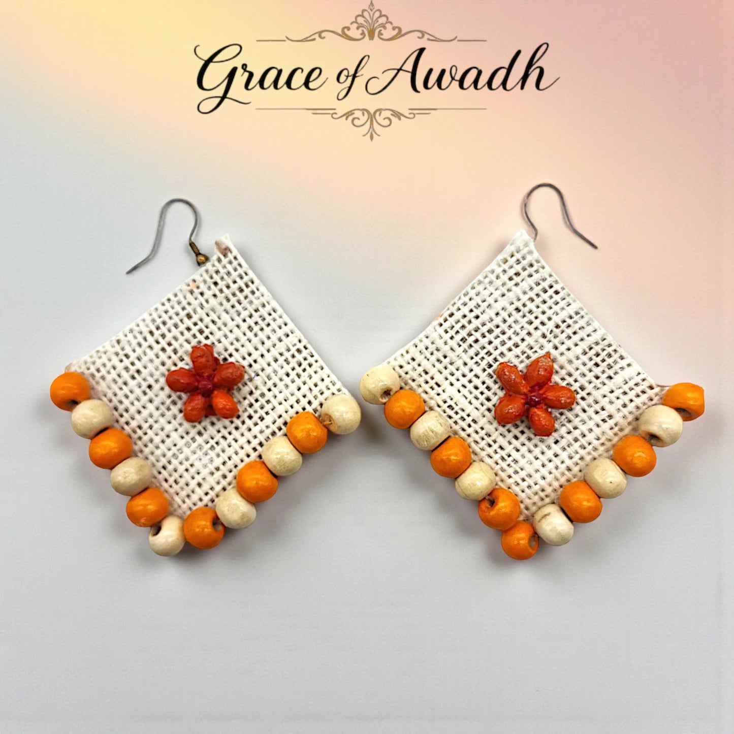 Phool-e-Nazakat | Floral Fabric Charm Earrings – Heritage Boho Edit