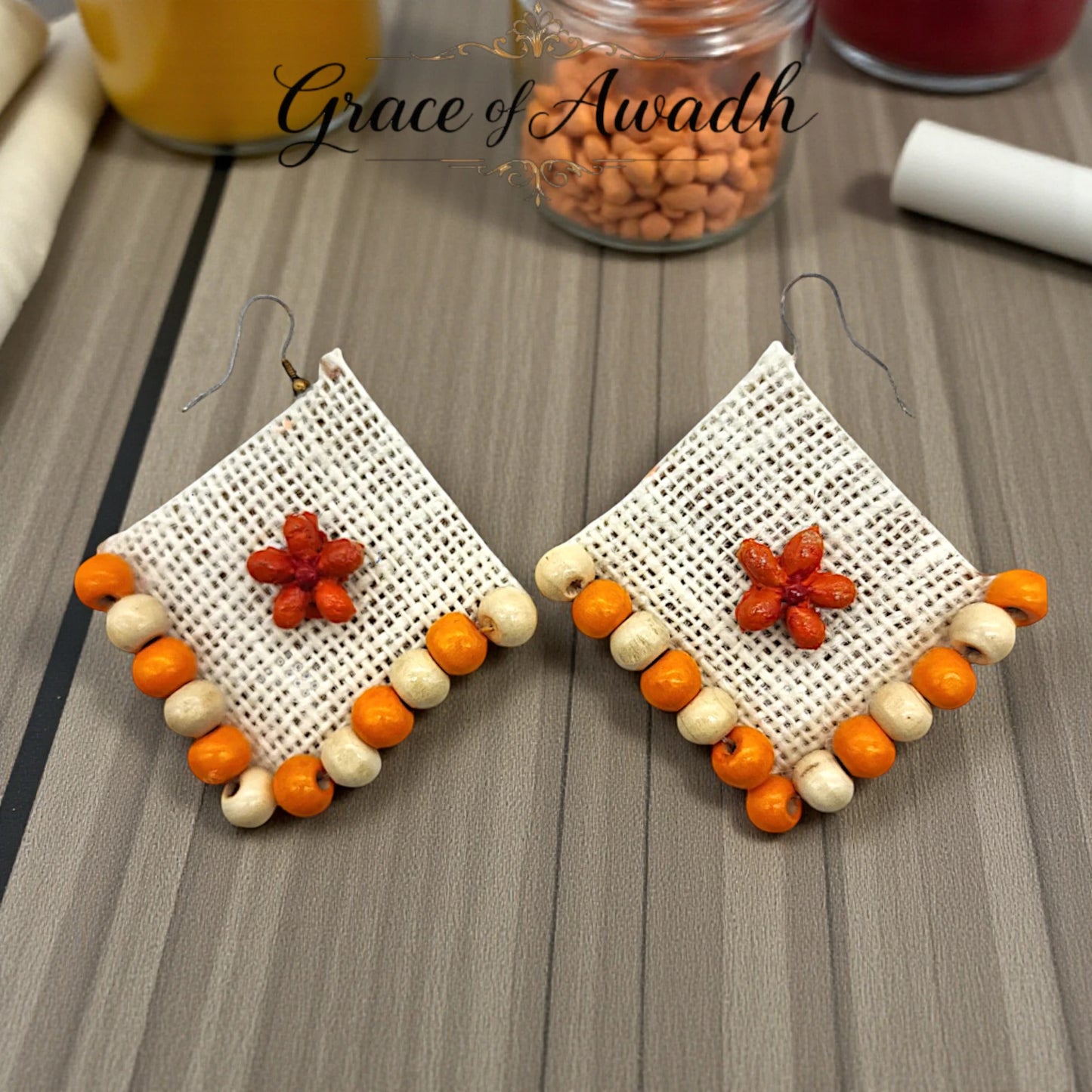 Phool-e-Nazakat | Floral Fabric Charm Earrings – Heritage Boho Edit