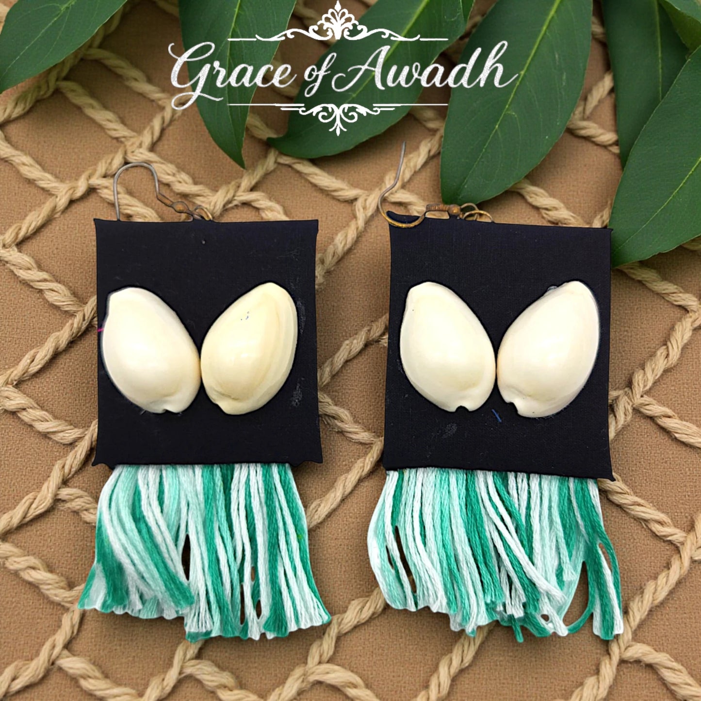 Gehna-e-Samundar | Cowrie Shell Fabric Tassel Earrings – Heritage Coastal Luxe