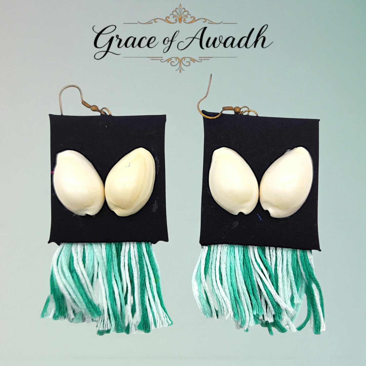 Gehna-e-Samundar | Cowrie Shell Fabric Tassel Earrings – Heritage Coastal Luxe