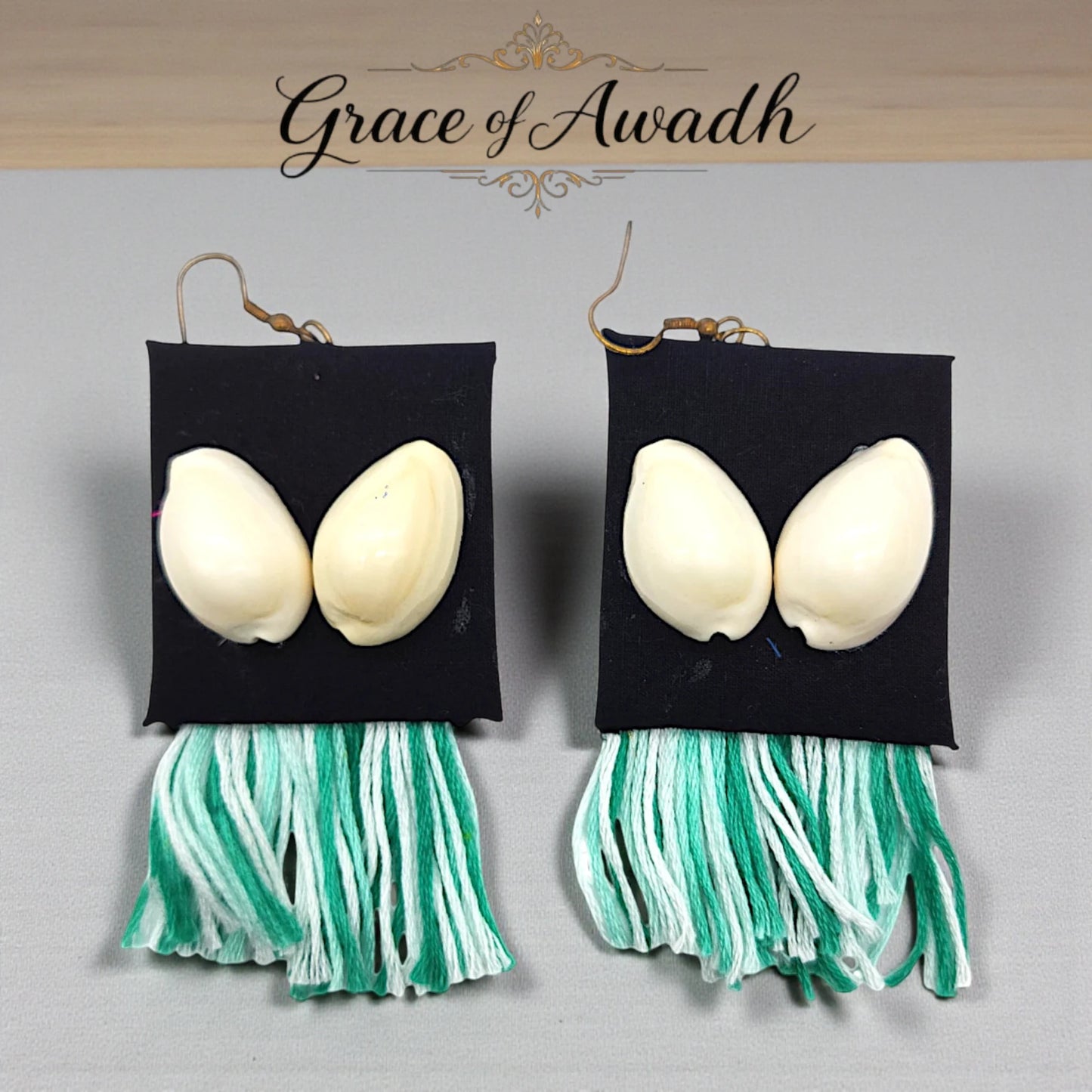Gehna-e-Samundar | Cowrie Shell Fabric Tassel Earrings – Heritage Coastal Luxe