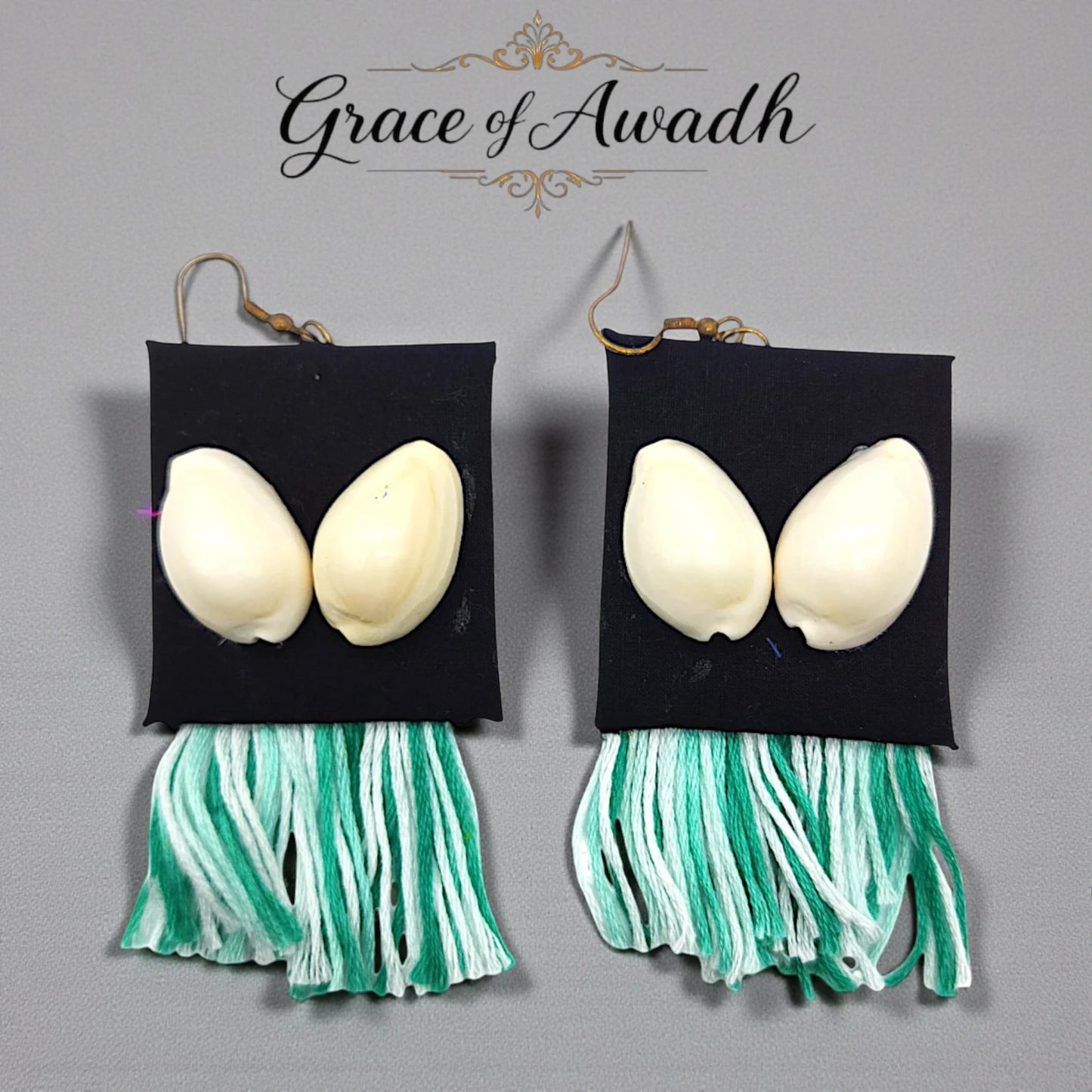 Gehna-e-Samundar | Cowrie Shell Fabric Tassel Earrings – Heritage Coastal Luxe