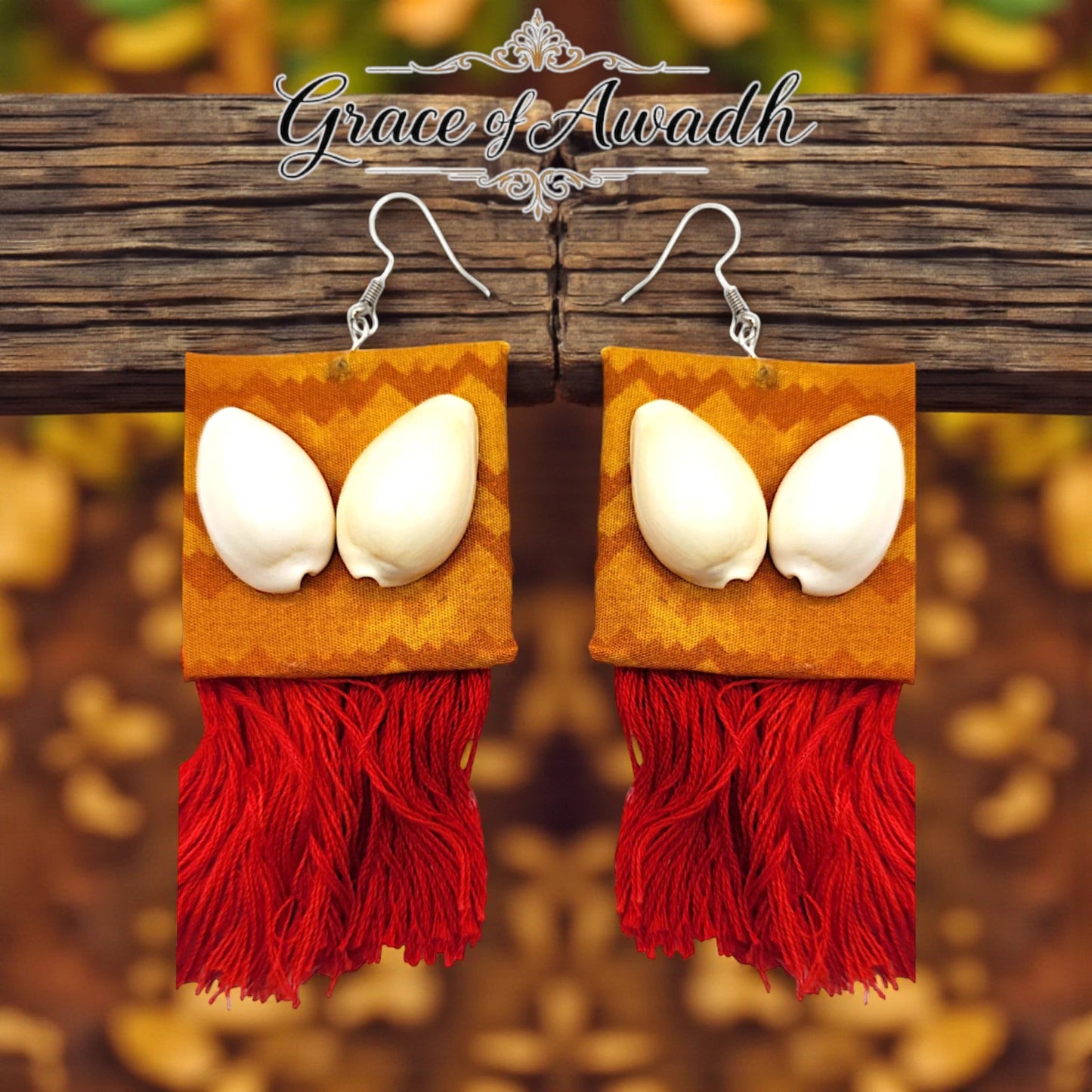 Gehna-e-Samundar | Cowrie Shell Fabric Tassel Earrings – Heritage Coastal Luxe