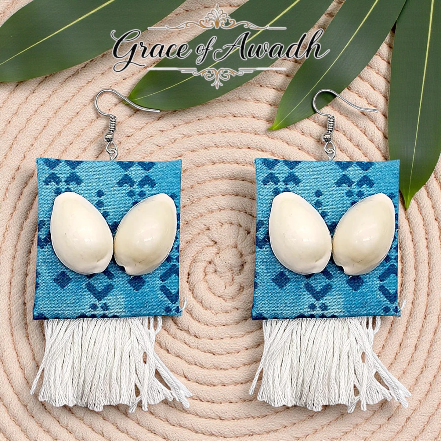 Gehna-e-Samundar | Cowrie Shell Fabric Tassel Earrings – Heritage Coastal Luxe