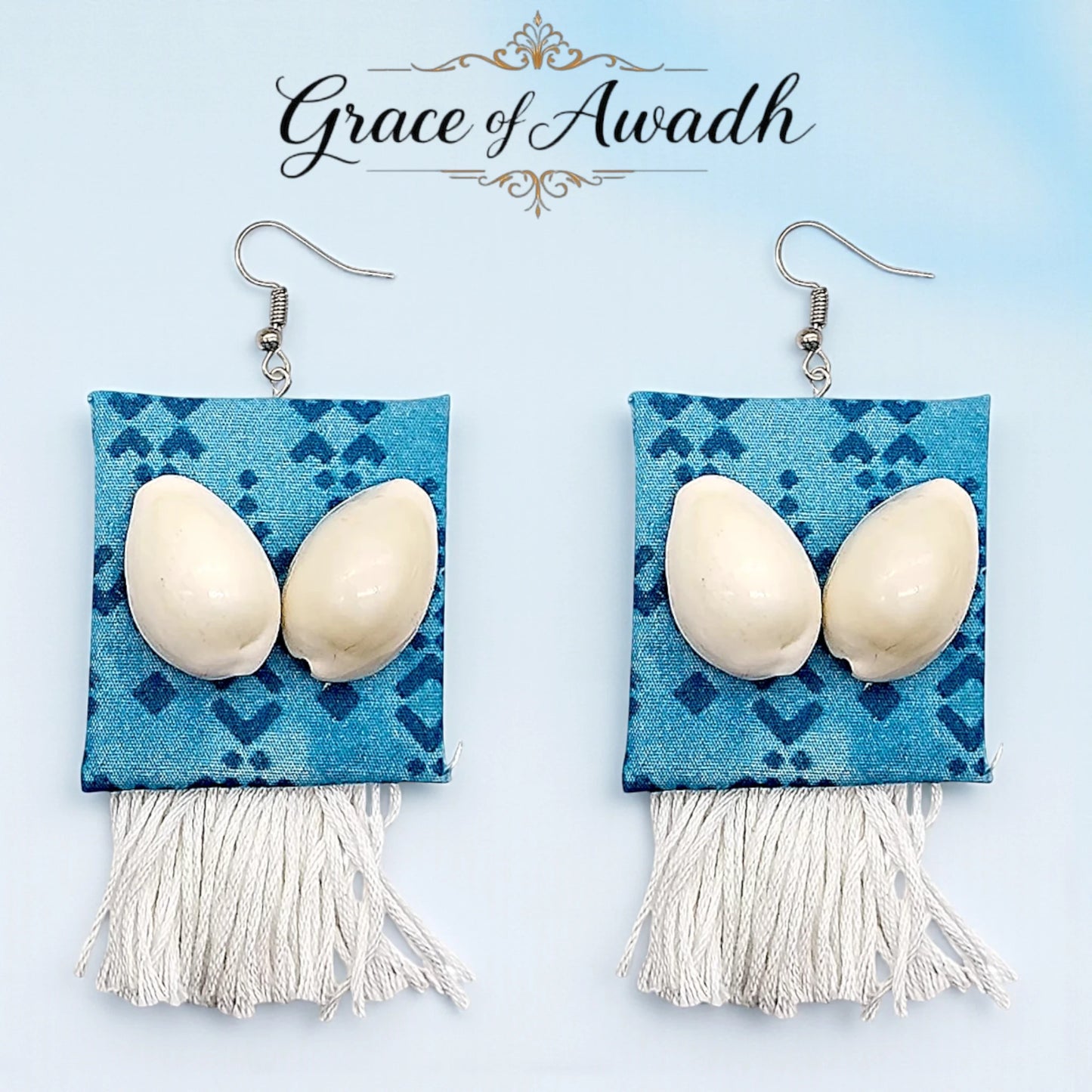 Gehna-e-Samundar | Cowrie Shell Fabric Tassel Earrings – Heritage Coastal Luxe