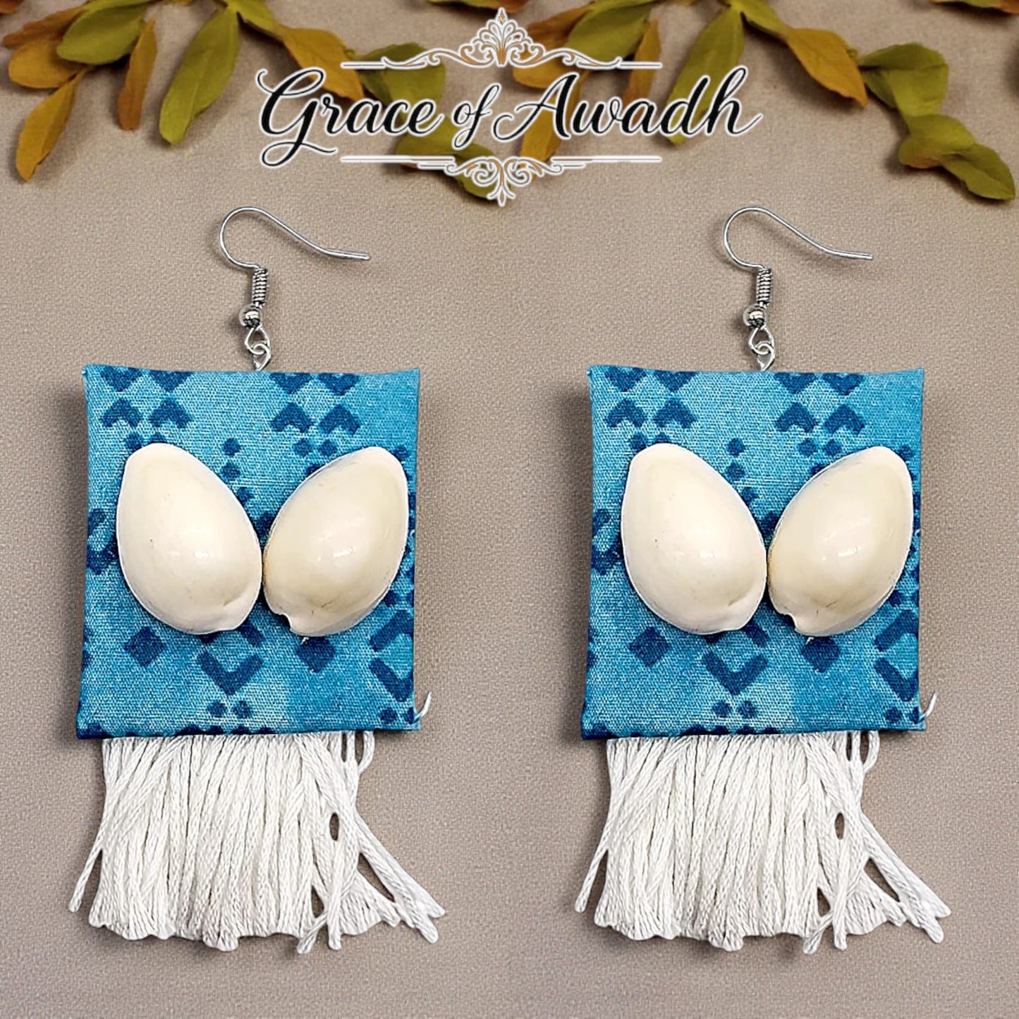 Gehna-e-Samundar | Cowrie Shell Fabric Tassel Earrings – Heritage Coastal Luxe